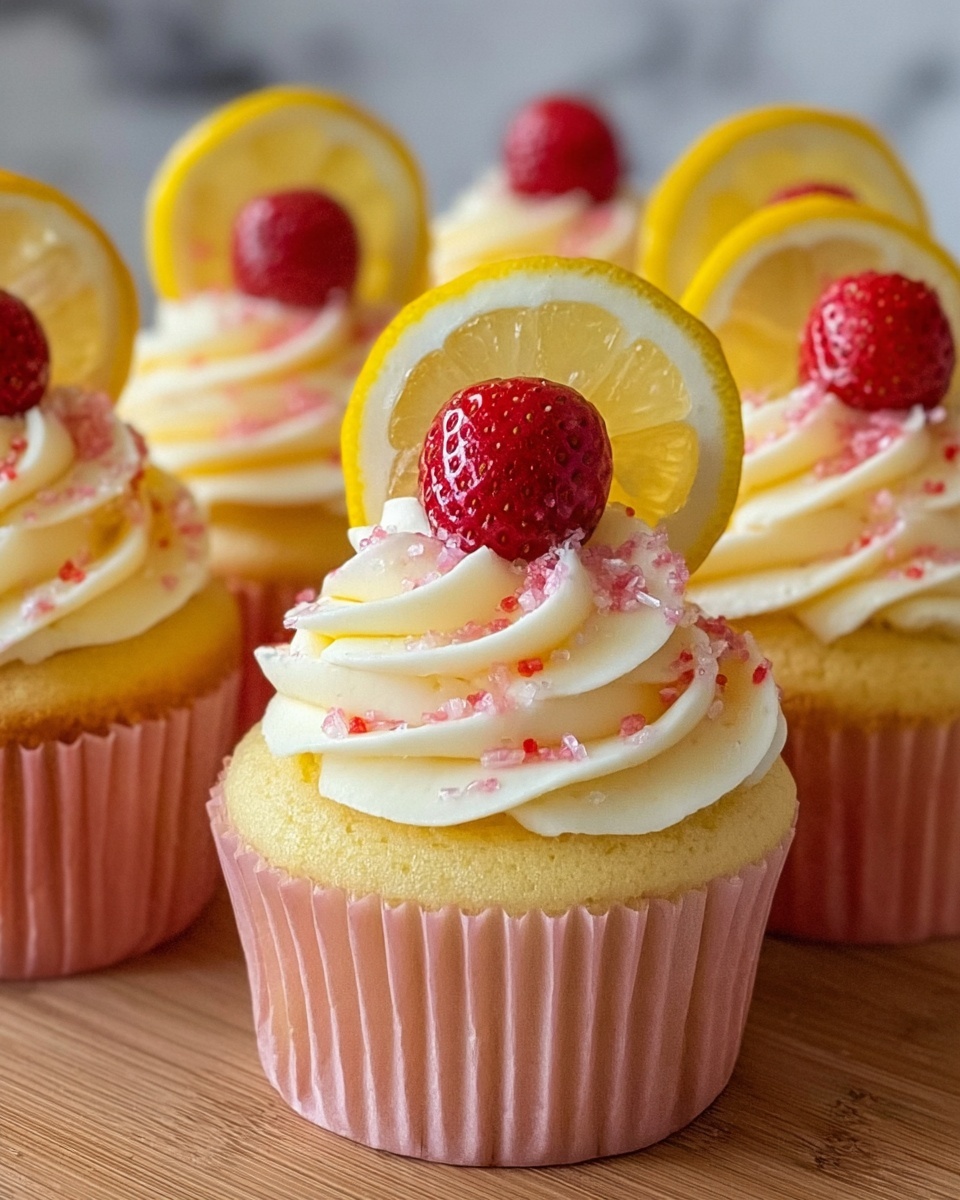 Strawberry Lemonade Cupcakes Recipe - Recipe Image