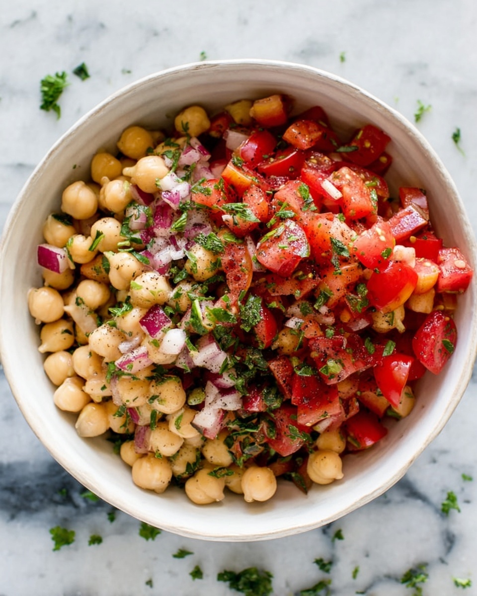Tomato Chickpea Salad Recipe - Recipe Image