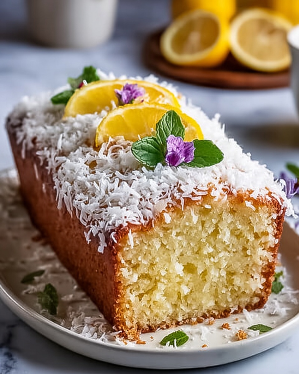 Coconut Loaf Cake: The Ultimate Tropical Treat Recipe - Recipe Image