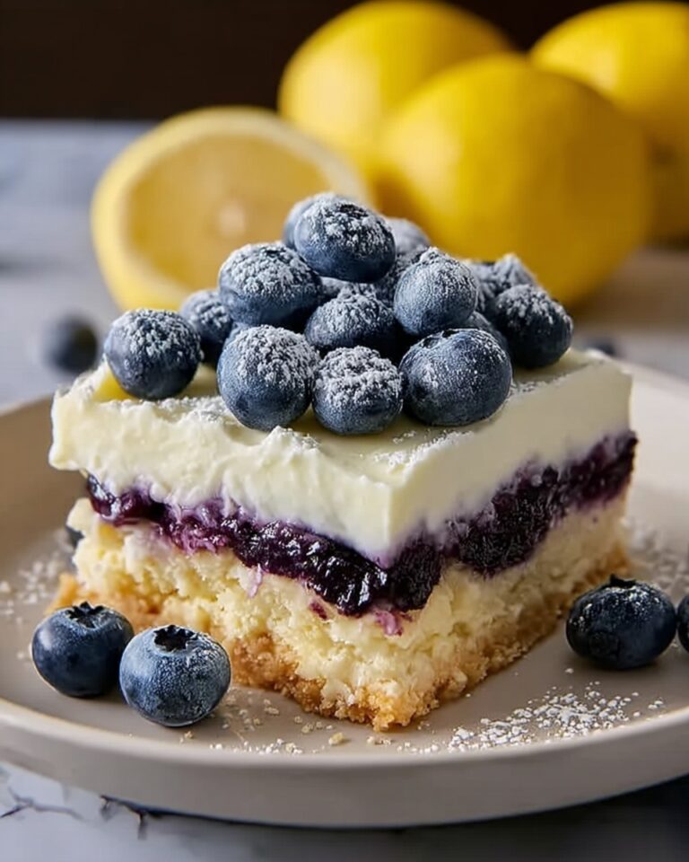 No-Bake Lemon Blueberry Dessert – A Sweet, Creamy Summer Treat Recipe
