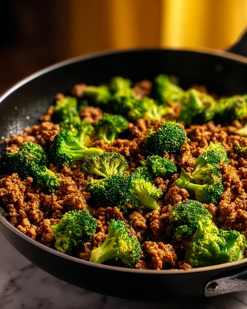 Flavor-Packed & Fast: Keto Hamburger Broccoli Skillet Recipe - Recipe Image