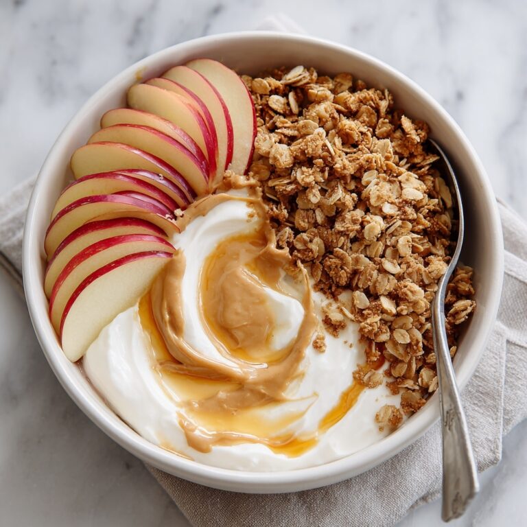 Apple Cinnamon Yogurt Bowl with Peanut Butter and Granola Recipe
