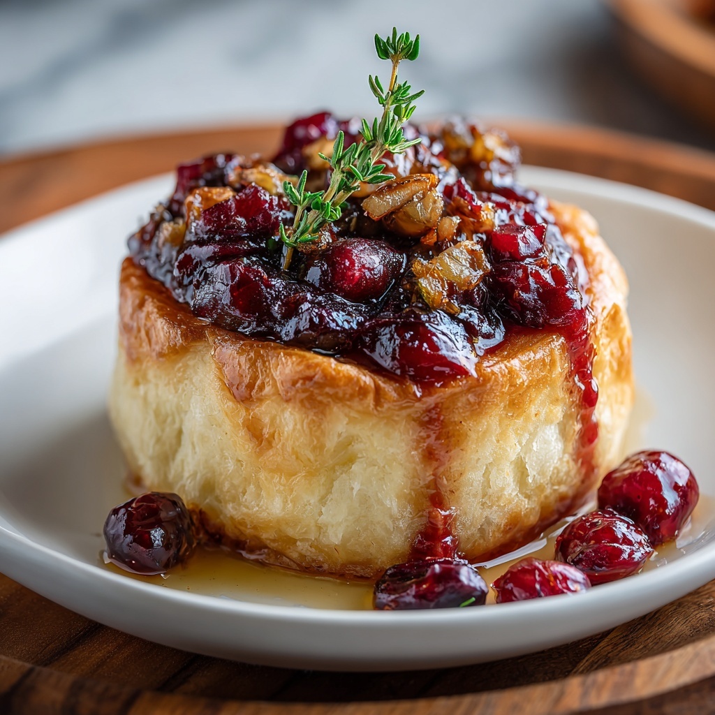 Maple-Cranberry Baked Brie Recipe - Recipe Image