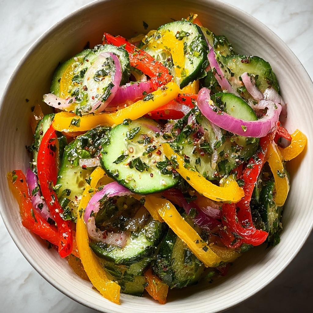 Cucumber Sweet Pepper Salad Recipe - Recipe Image