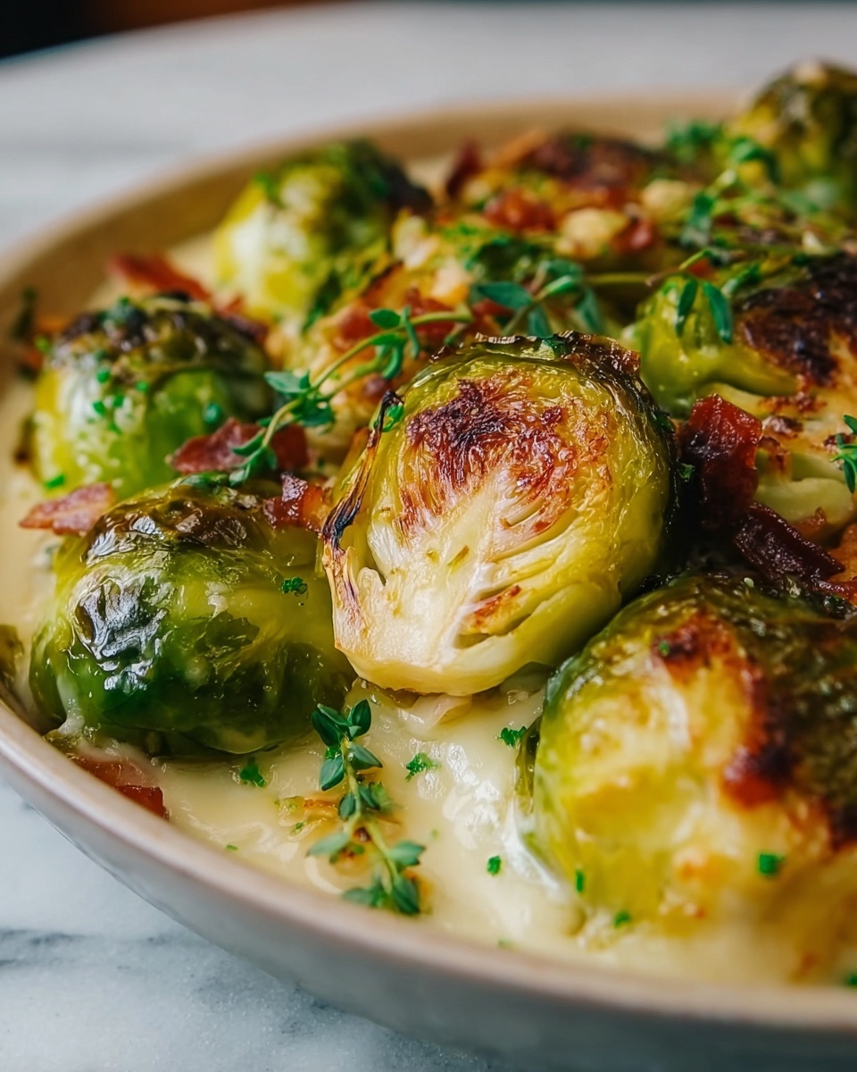 Creamy Baked Brussels Sprouts Recipe - Recipe Image