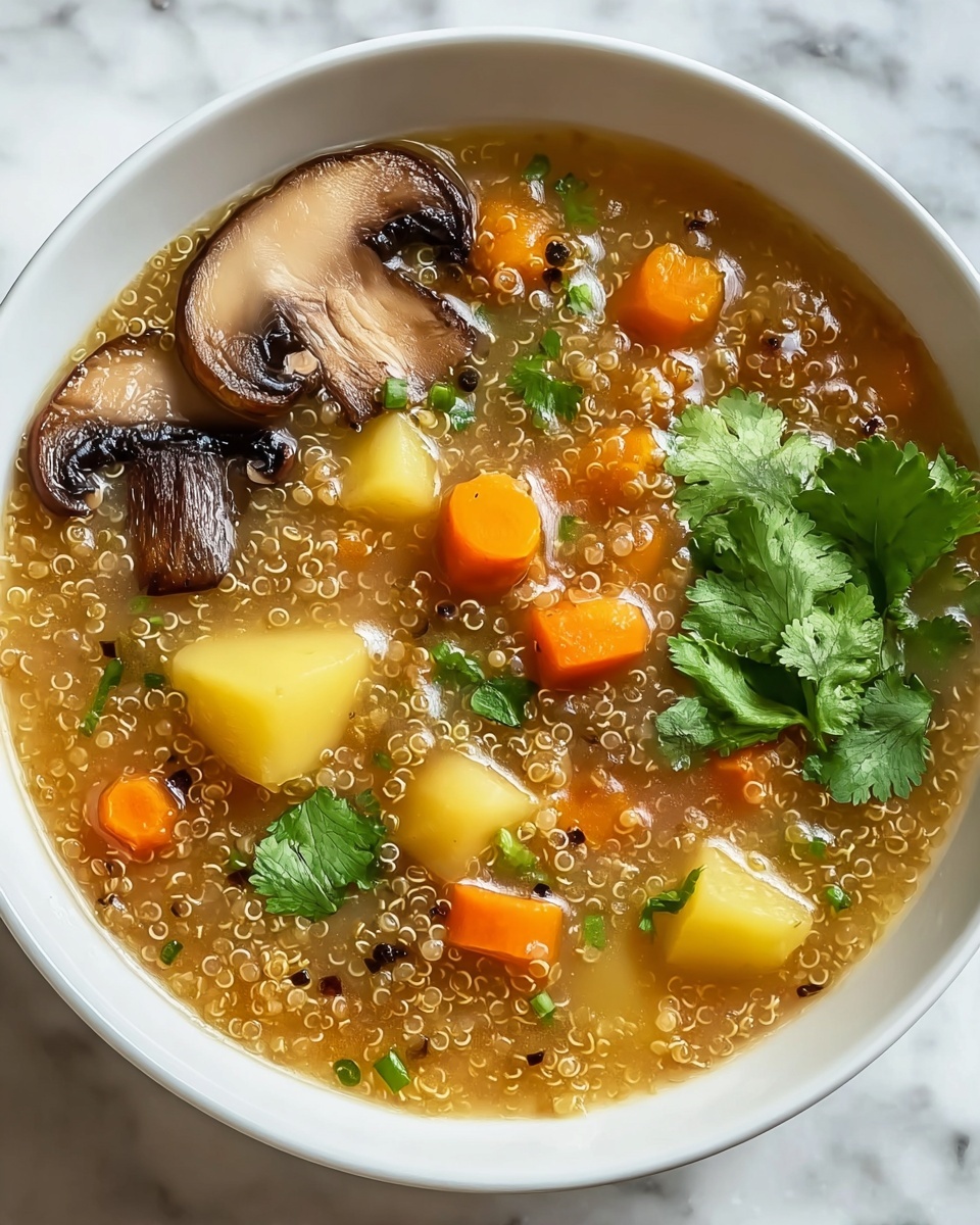 Hearty Mushroom Quinoa Soup Recipe - Recipe Image