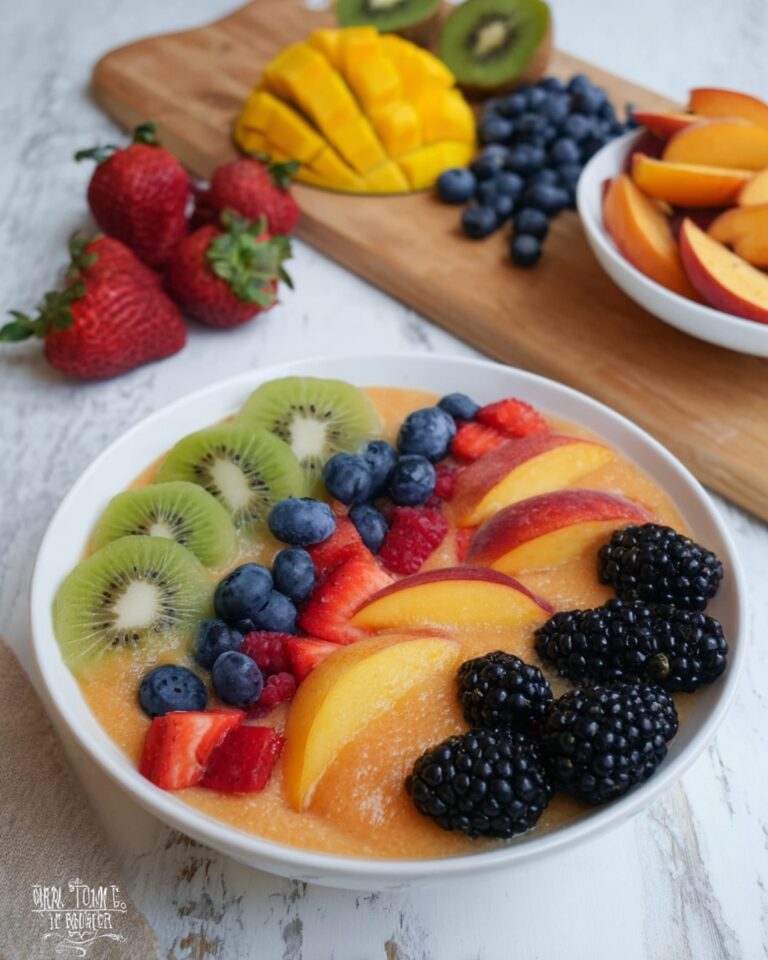 Mango Peach Smoothie Bowl Recipe