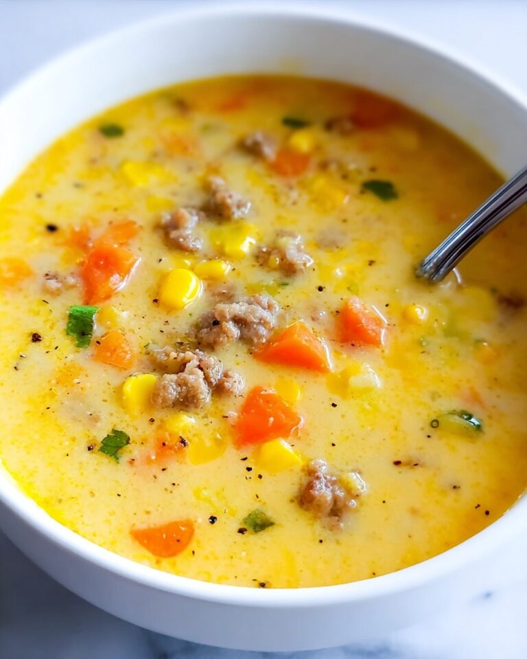 Hearty Turkey Cheeseburger Soup for Cozy Nights Recipe