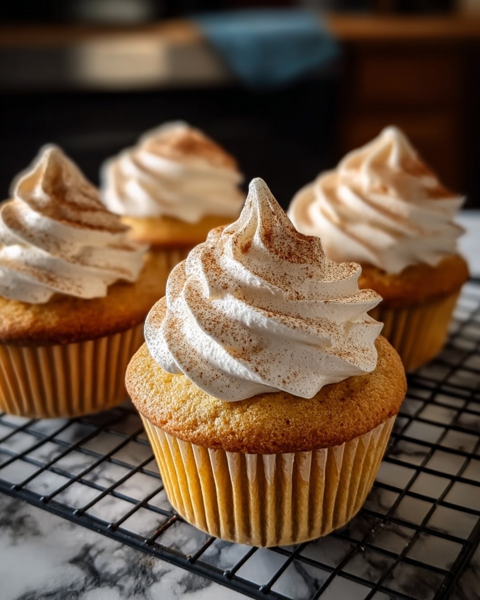 Pumpkin Cupcakes with Cinnamon Cream Cheese Frosting Recipe - Recipe Image