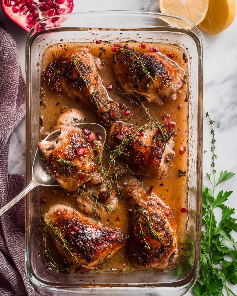 Pomegranate Lemon Roasted Chicken Recipe - Recipe Image