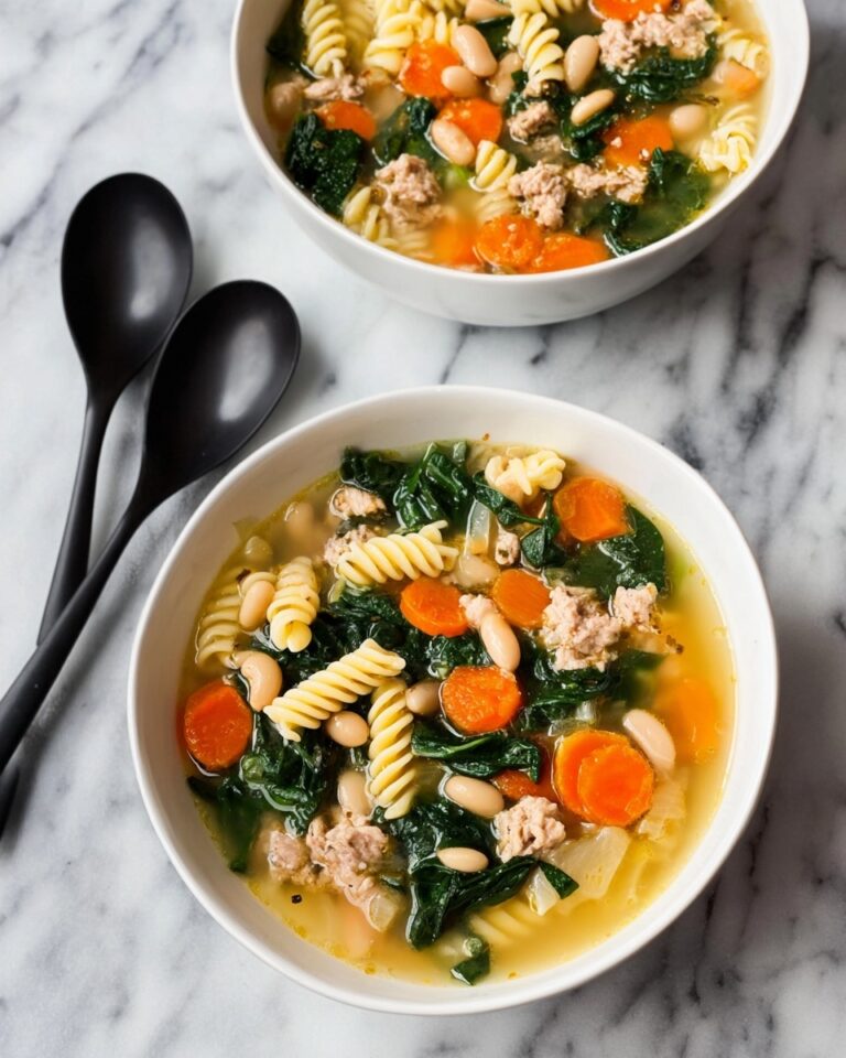 Ground Turkey Soup with Vegetables and Pasta Recipe
