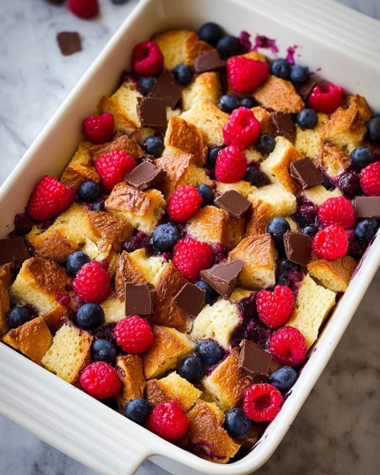 Chocolate and Berry Bread Pudding Recipe