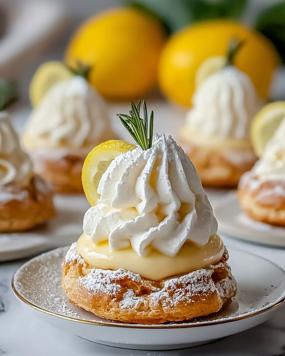 Light Choux Pastries Filled with Lemon Cream Recipe - Recipe Image