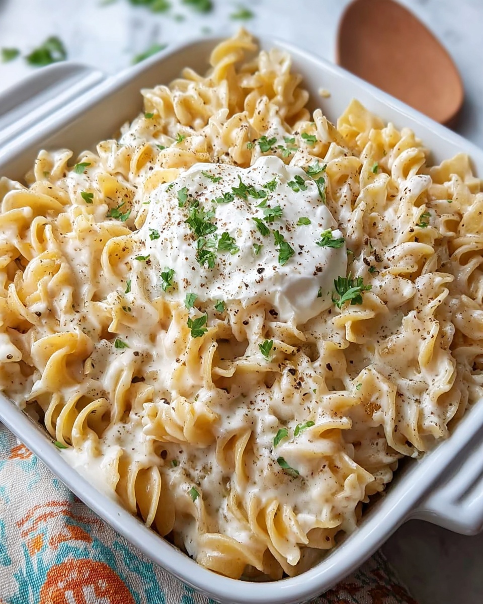 Irresistibly Simple Polish Noodles with Sour Cream and Onions Recipe - Recipe Image