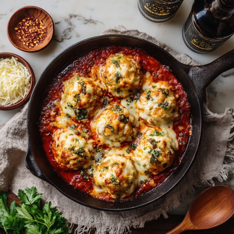 Cheesy Meatball Biscuit Dumpling Bake Recipe