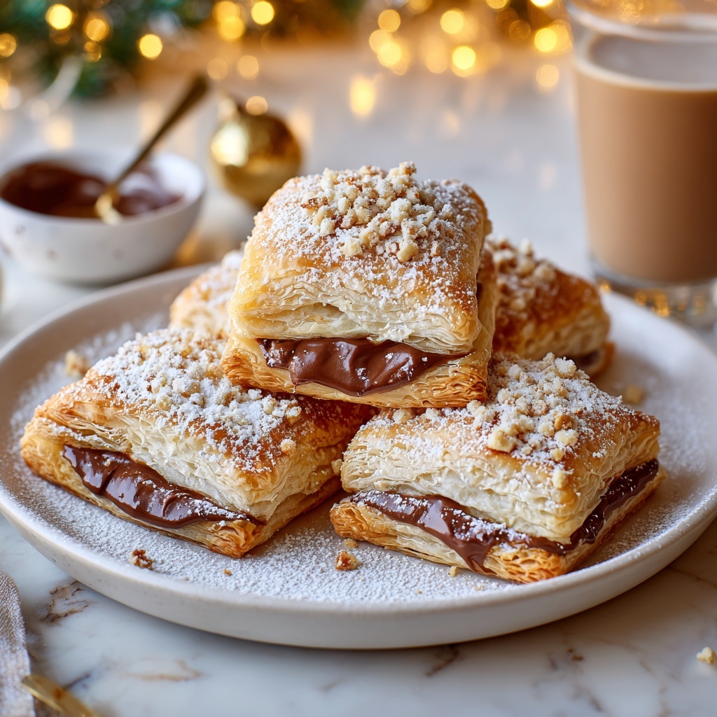 Christmas Nutella Puff Pastries Recipe - Recipe Image