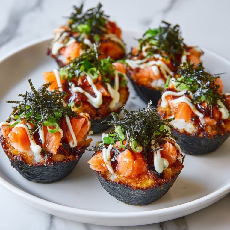 Easy Baked Salmon Sushi Cups Recipe