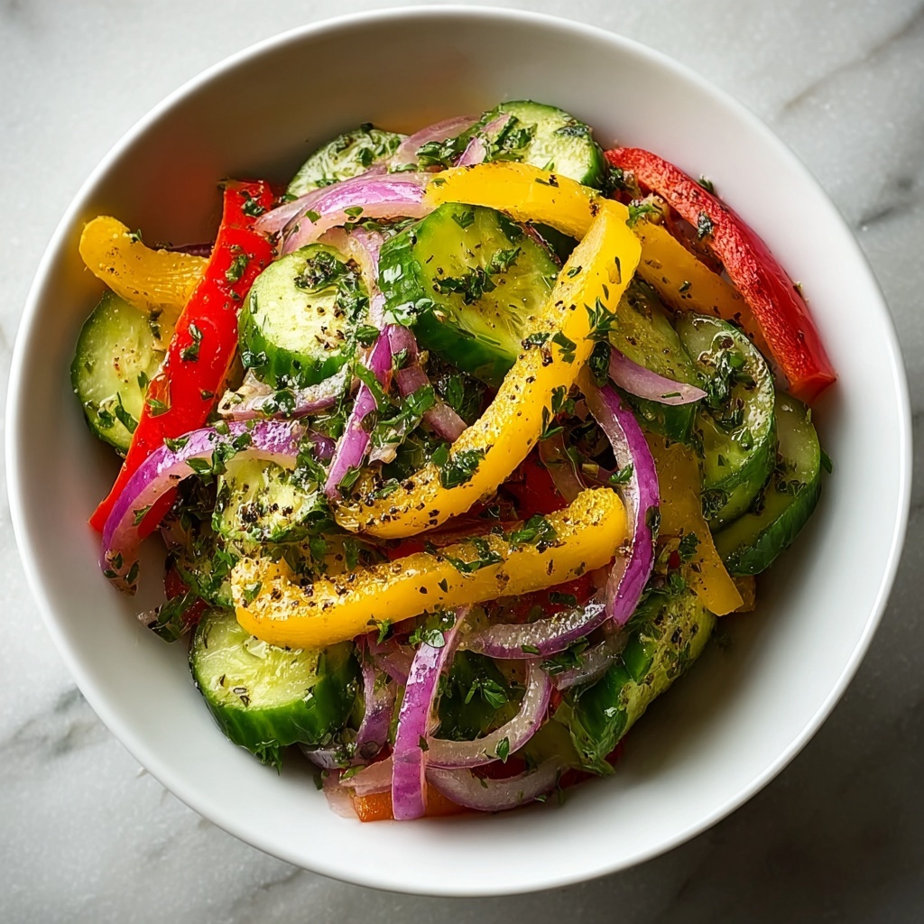 Cucumber Sweet Pepper Salad Recipe - Recipe Image