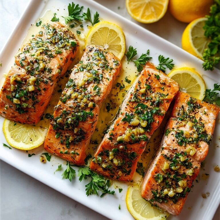 Lemon Herb Baked Salmon with Garlic Recipe