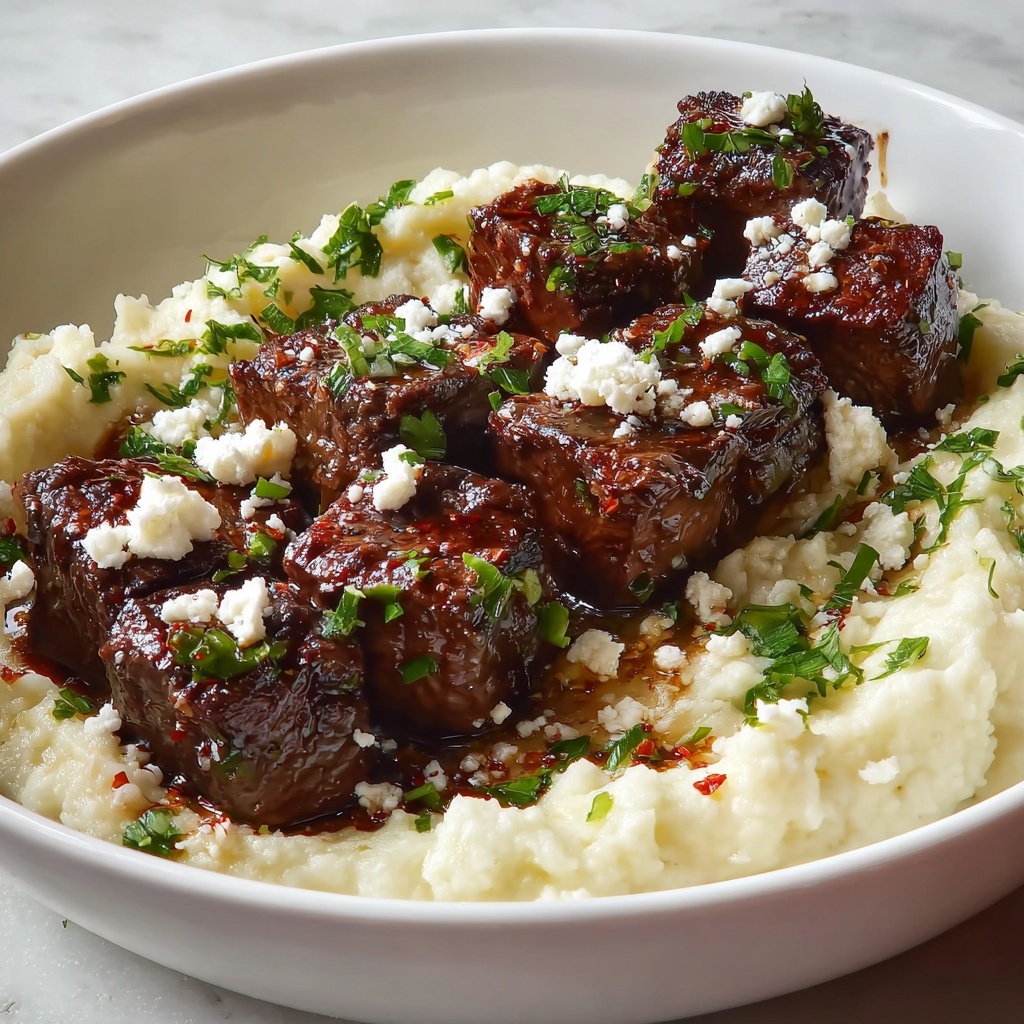 Garlic Parmesan Steak Bites with Creamy Mashed Potatoes Recipe - Recipe Image