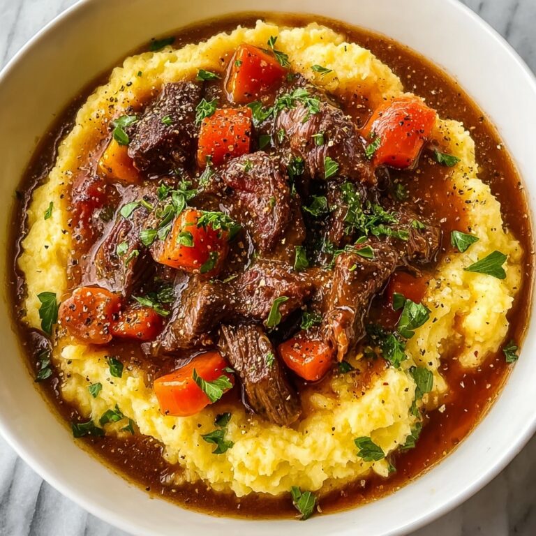 Fall Apple Cider Beef Stew over Mashed Potatoes Recipe
