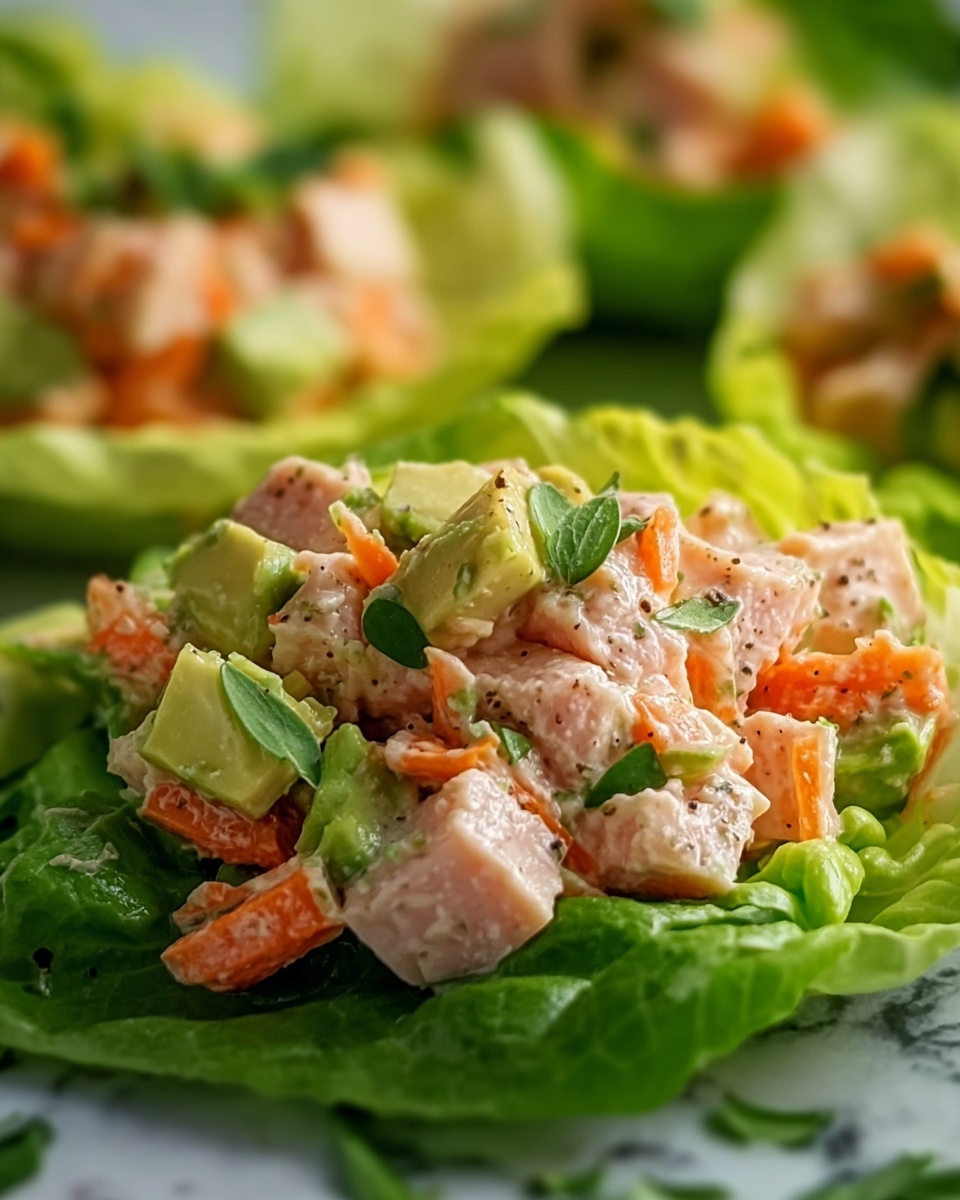 Avocado Chicken Salad Lettuce Wraps Recipe - Recipe Image