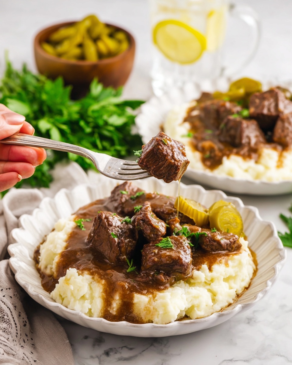 Slow Cooker Mississippi Steak Bites Recipe - Recipe Image