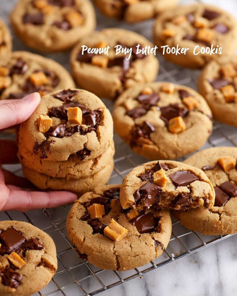 Thick and Chewy Peanut Butter Butterfinger Cookies Recipe