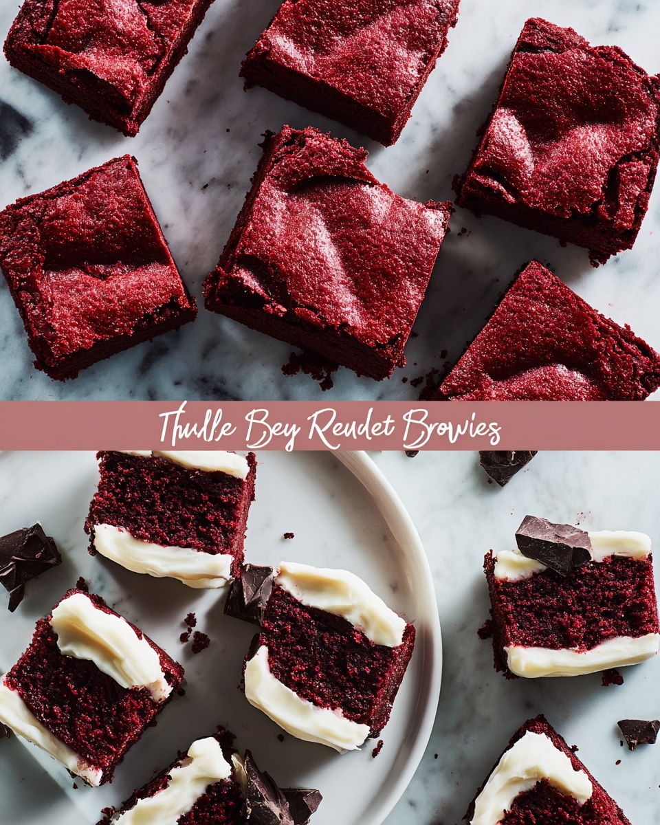 The Best Fudgy Red Velvet Brownies Recipe - Recipe Image
