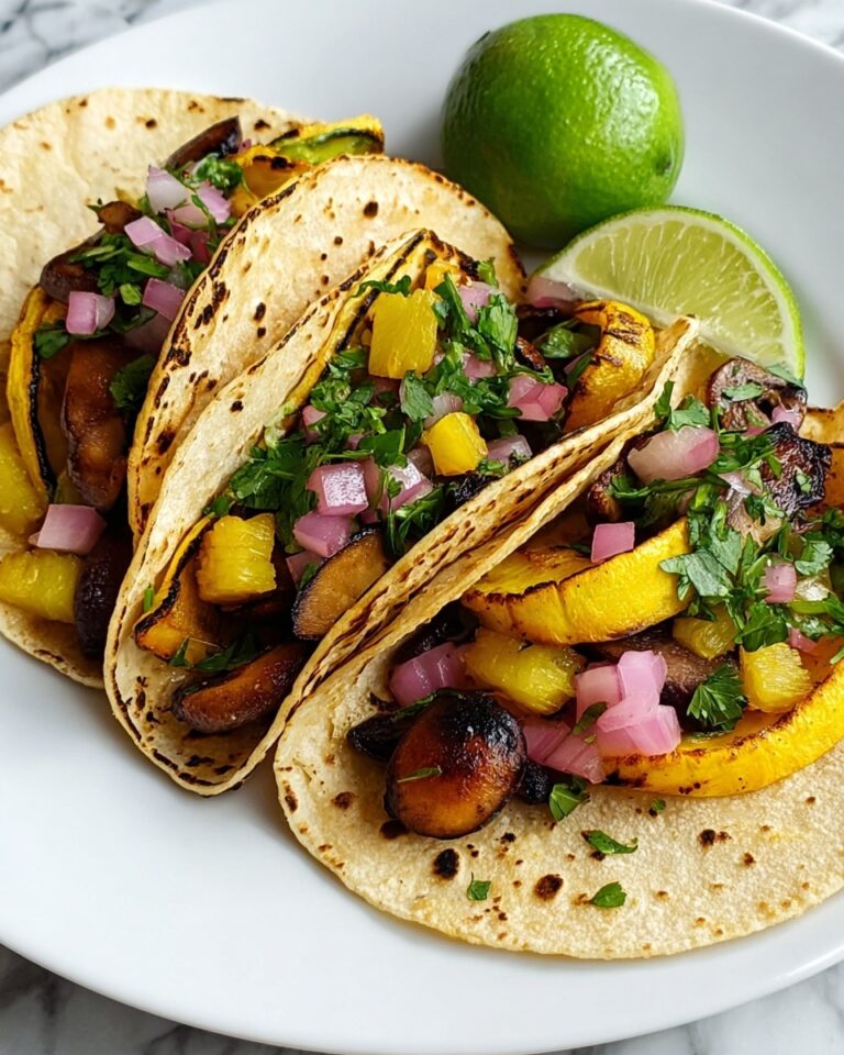 Savory Vegetarian Tacos with Roasted Delicata Squash Recipe
