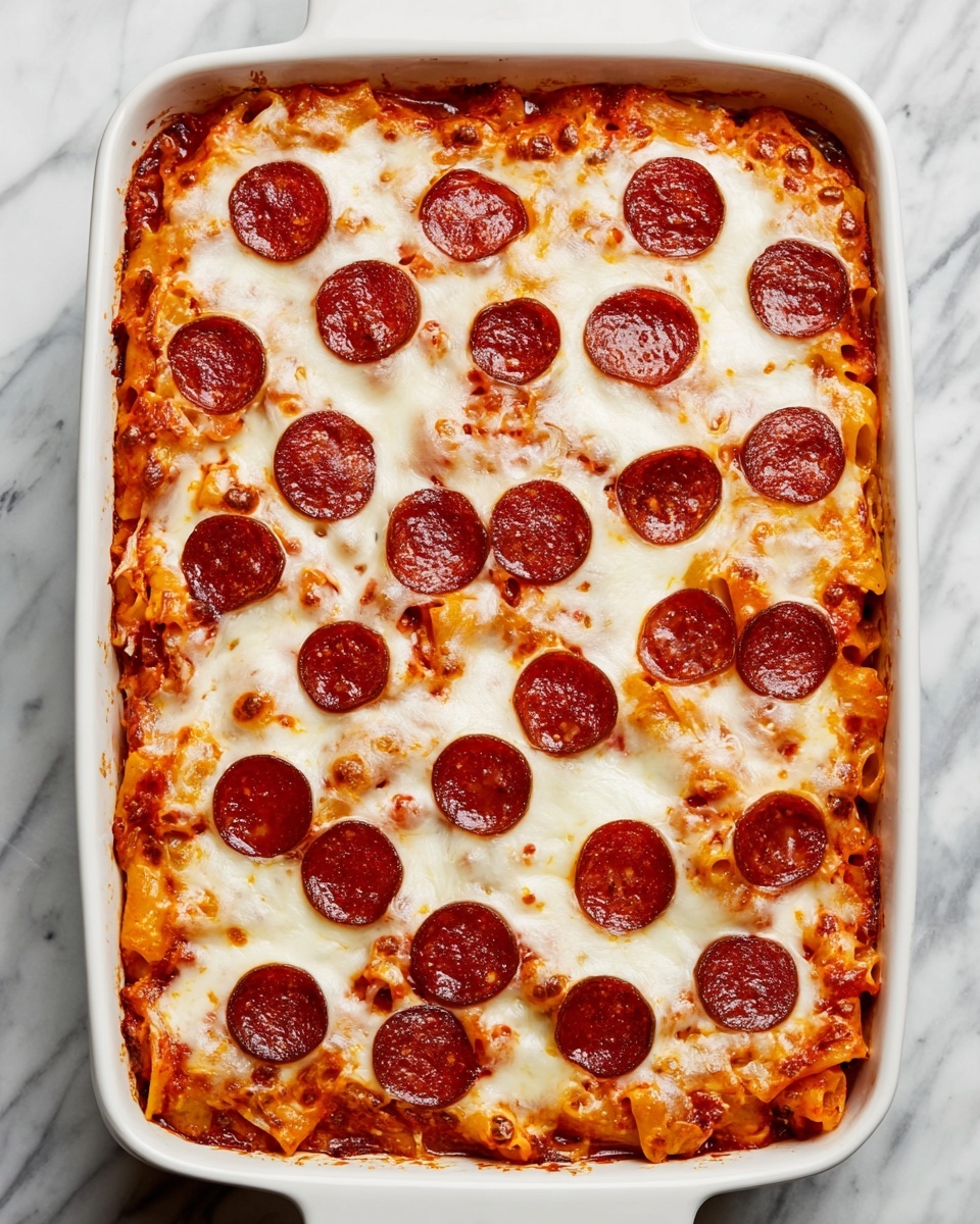 Super Easy Pizza Pasta Bake Recipe - Recipe Image