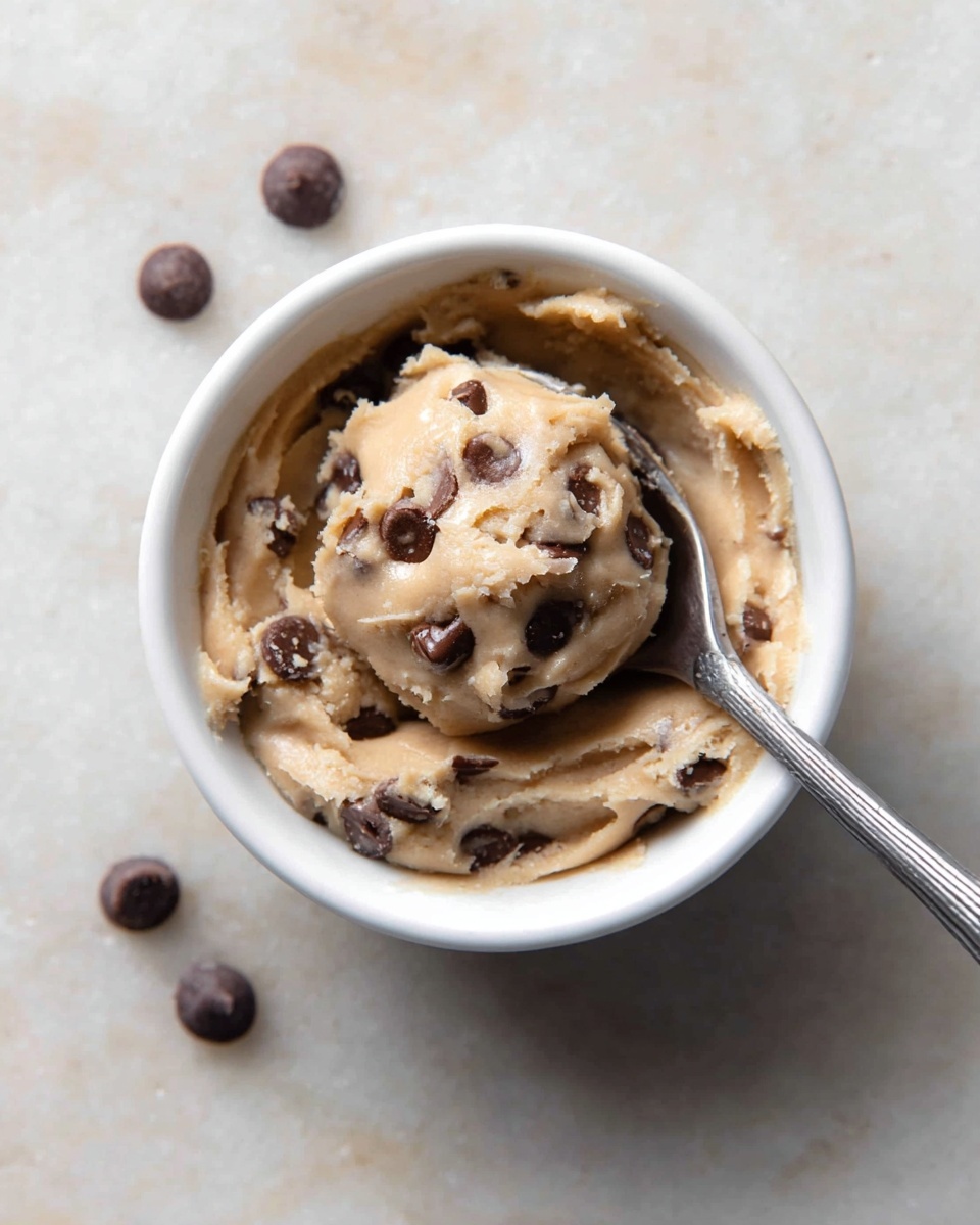 Eggless Chocolate Chip Cookie Dough for One Recipe - Recipe Image