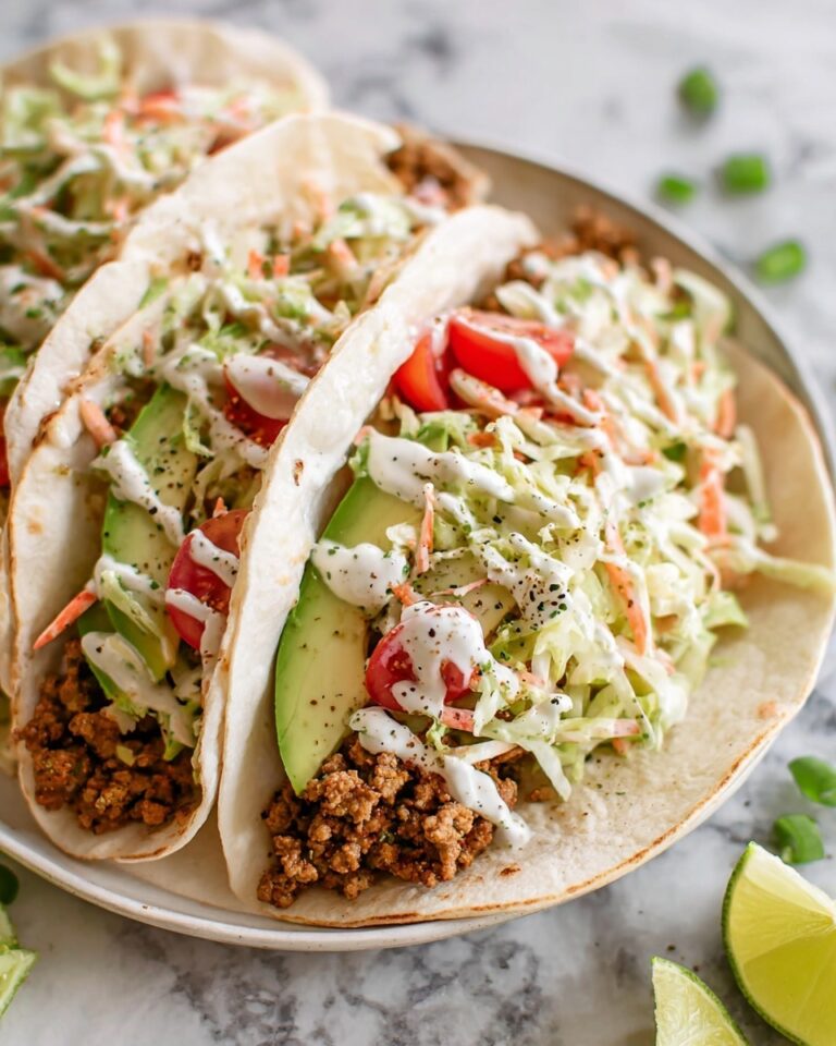 Ground Pork Tacos with Apple Slaw Recipe