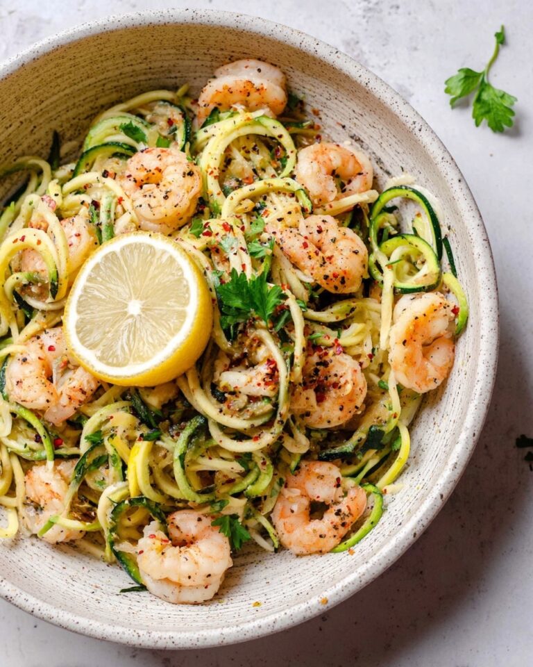 15 Minute Garlic Shrimp Zoodles Recipe
