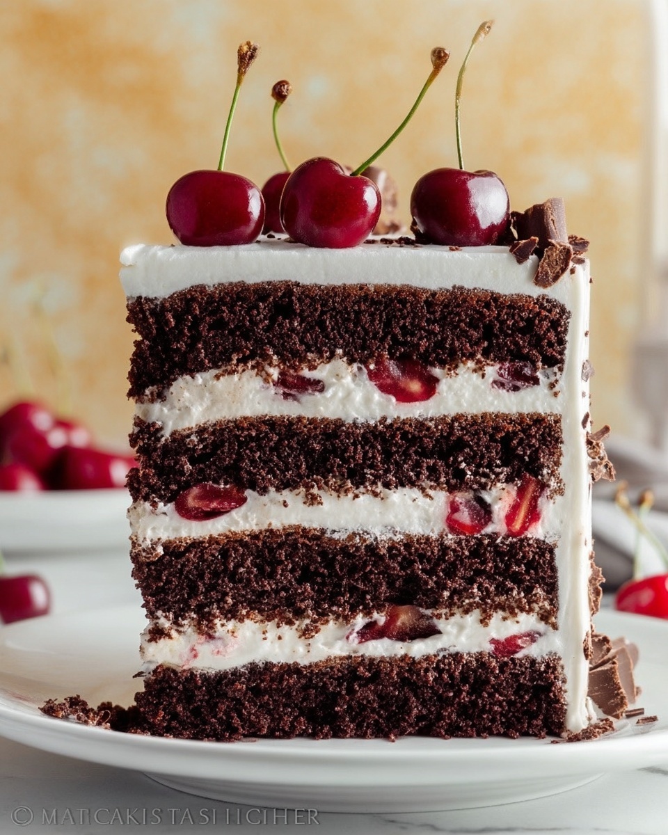 Drunken Cherry Chocolate Cake Recipe - Recipe Image