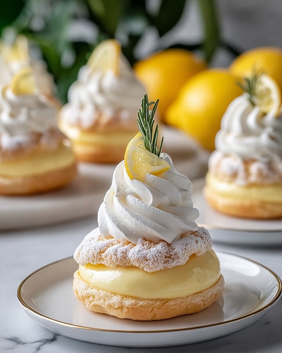 Light Choux Pastries Filled with Lemon Cream Recipe - Recipe Image