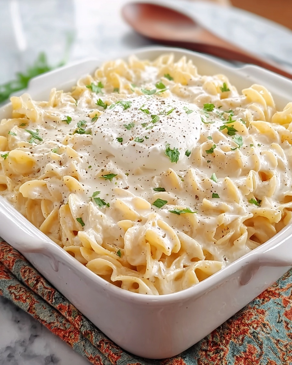 Irresistibly Simple Polish Noodles with Sour Cream and Onions Recipe - Recipe Image