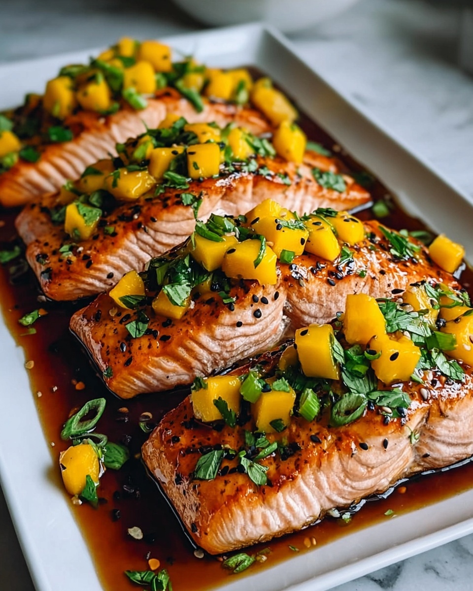 Flavor-Packed Mango Teriyaki Salmon Recipe for a Healthy Tropical Twist Recipe - Recipe Image