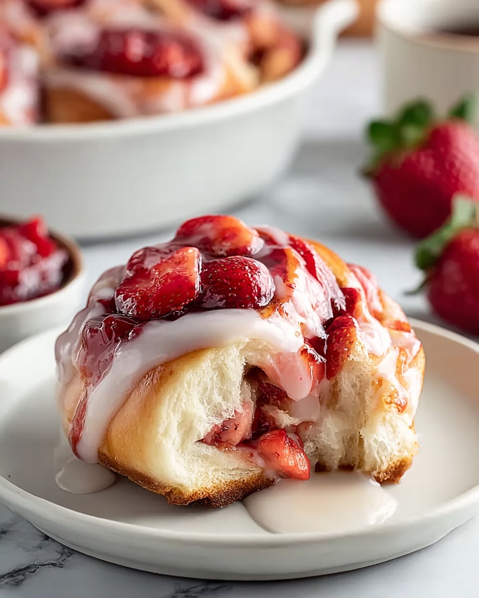 Strawberry Cheesecake Sweet Rolls Recipe - Recipe Image