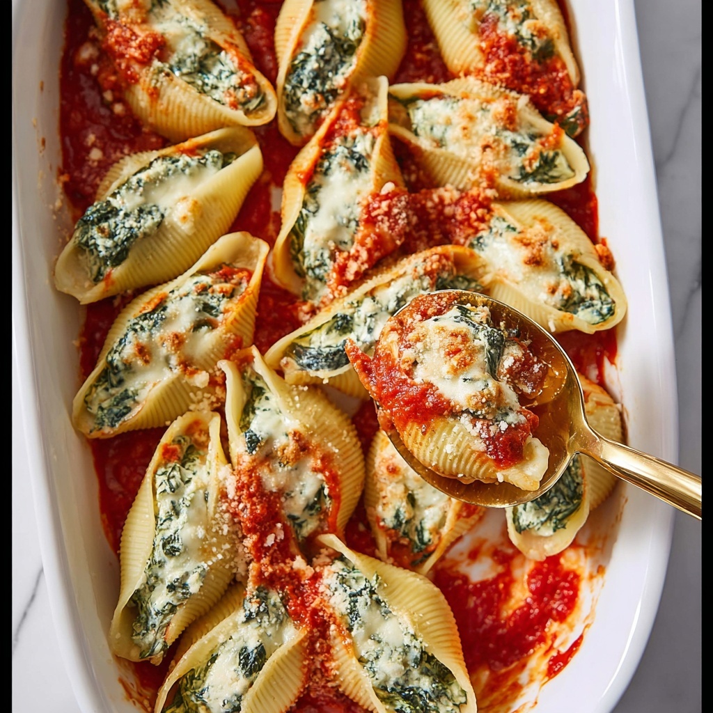 Spinach Stuffed Shells Without Ricotta Recipe - Recipe Image