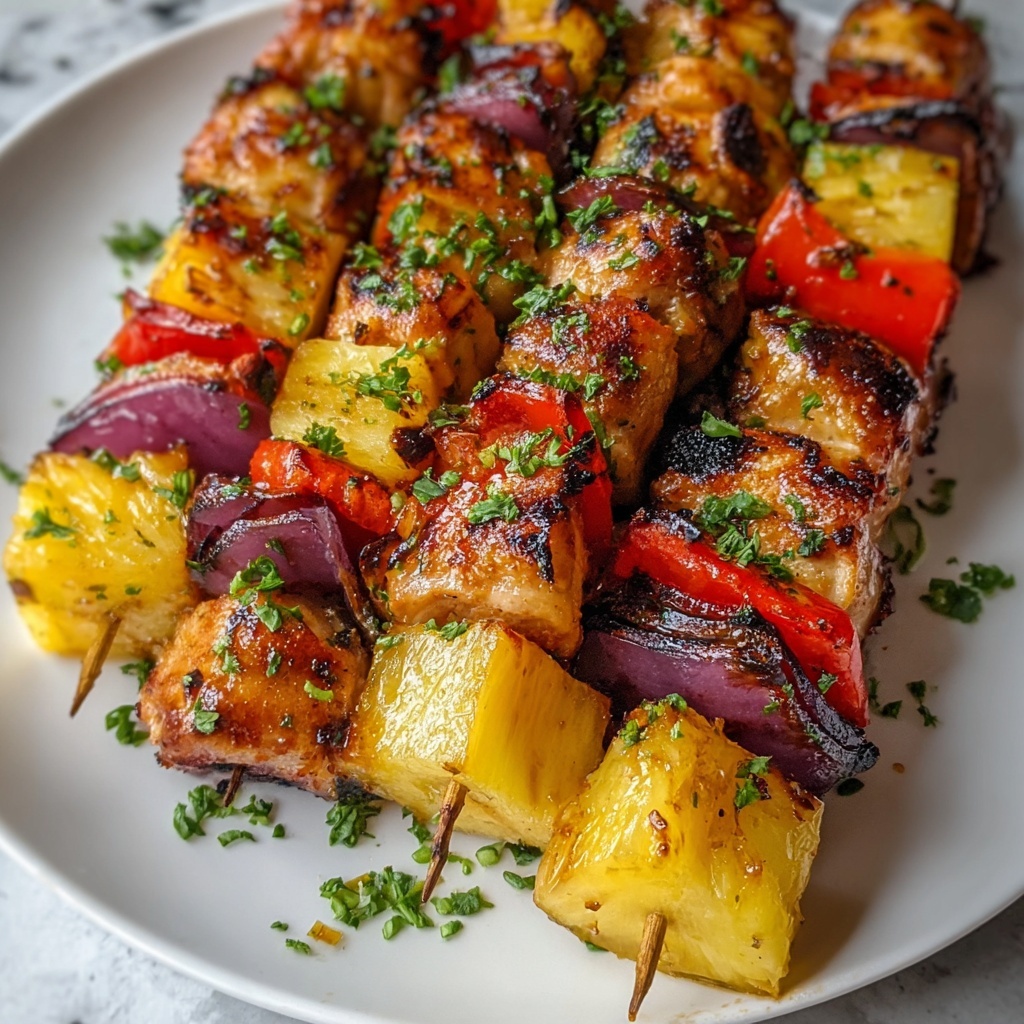 Grilled Pineapple Chicken Kabobs Recipe - Recipe Image