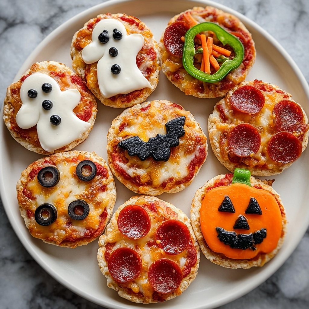 Halloween Mini Pizzas Recipe - Recipe Image
