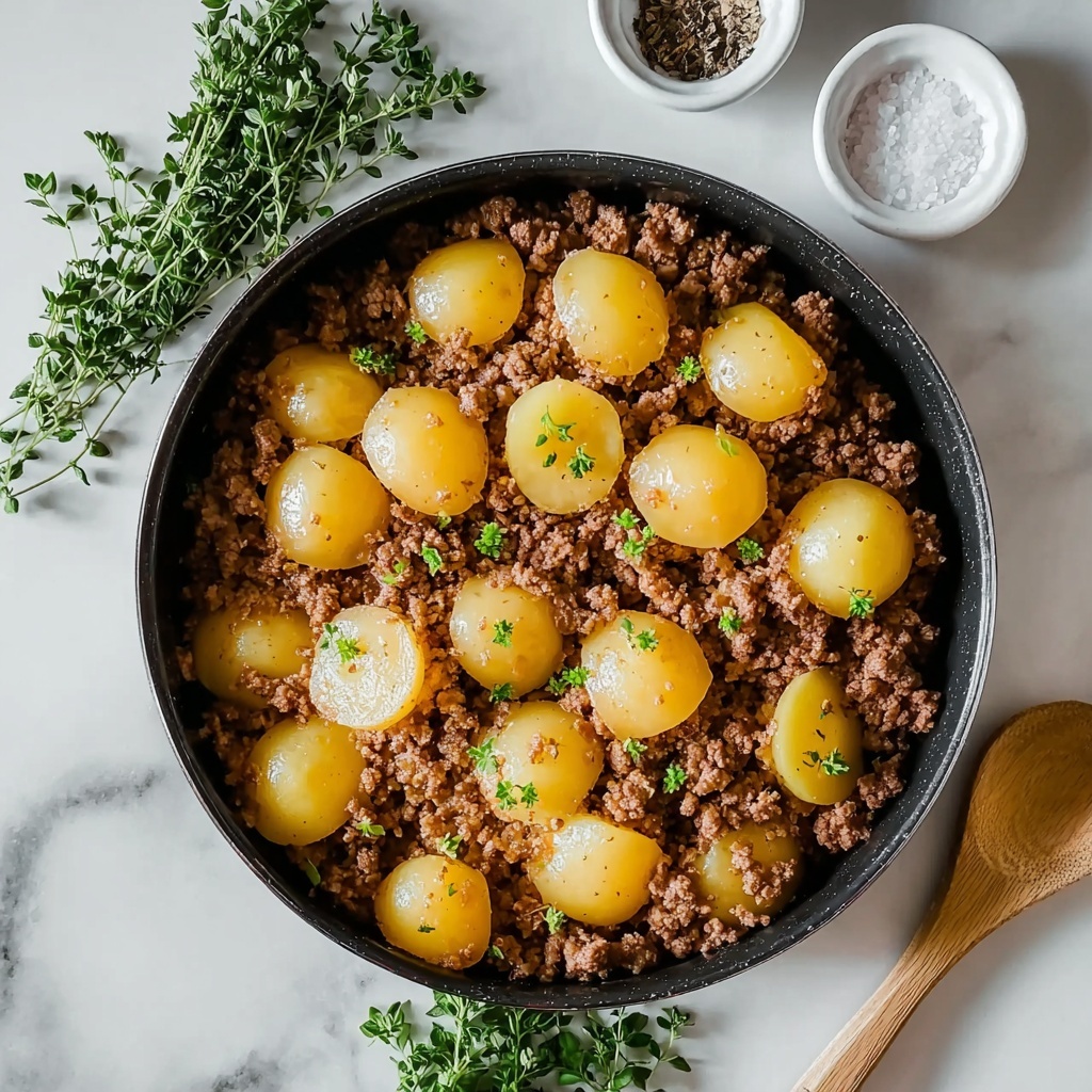 Hearty Ground Beef and Potatoes Skillet Recipe - Recipe Image