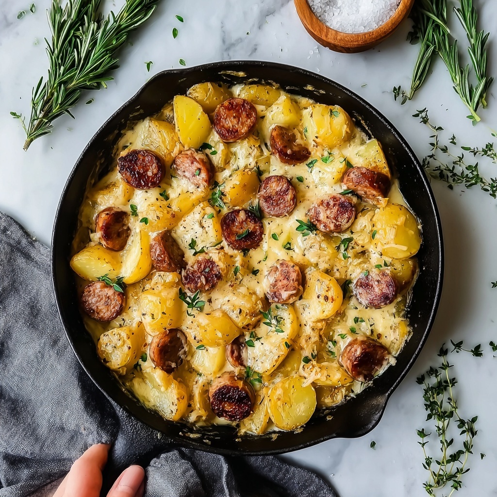 Cheesy Ranch Potatoes with Smoked Sausage Recipe - Recipe Image