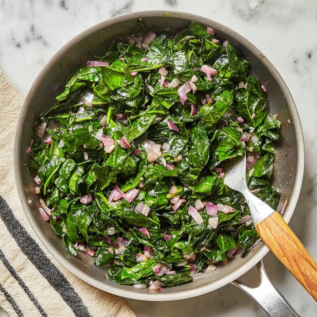 Sautéed Kohlrabi Greens with Lemon and Garlic Recipe - Recipe Image