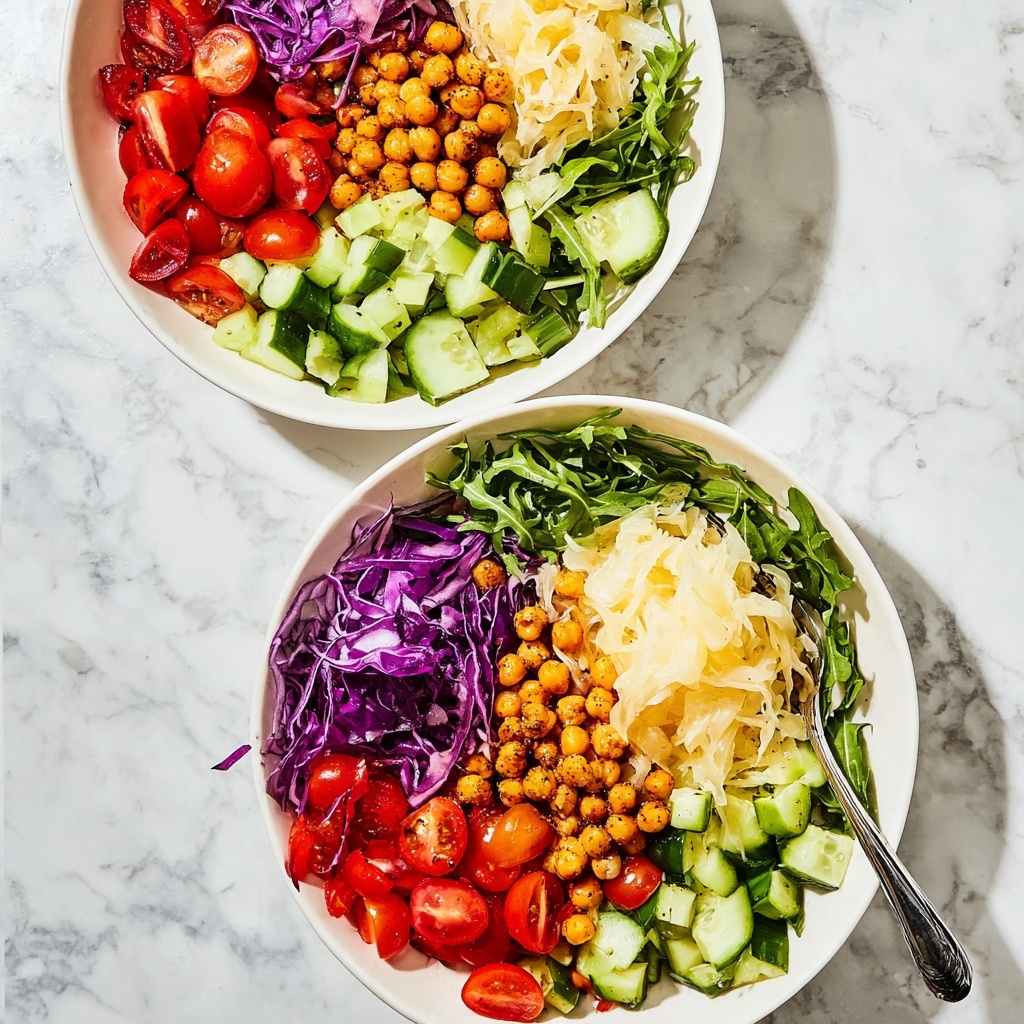 Chickpea Power Bowl with Crispy Spiced Chickpeas and Fresh Vegetables Recipe - Recipe Image