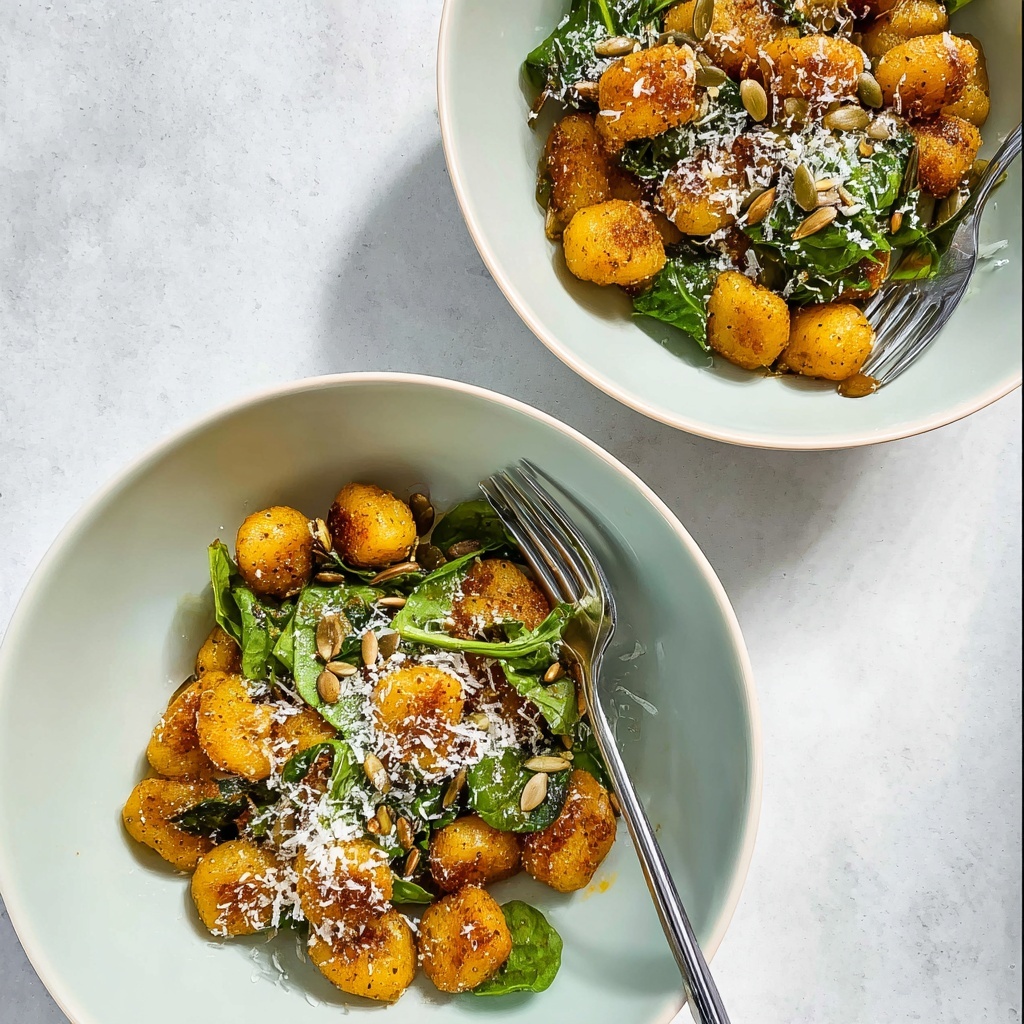 Cauliflower Gnocchi with Pesto, Spinach, and Nuts Recipe - Recipe Image
