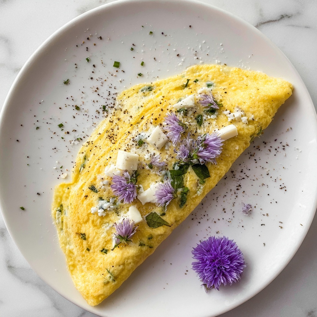 Spring Asparagus and Chive Omelet with Goat Cheese Recipe - Recipe Image