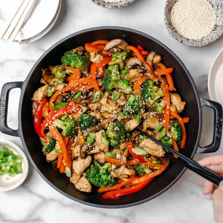 Chicken Stir Fry with Vegetables and Sesame-Ginger Sauce Recipe