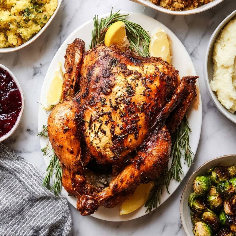 Mayonnaise Roasted Herb-Infused Turkey Recipe